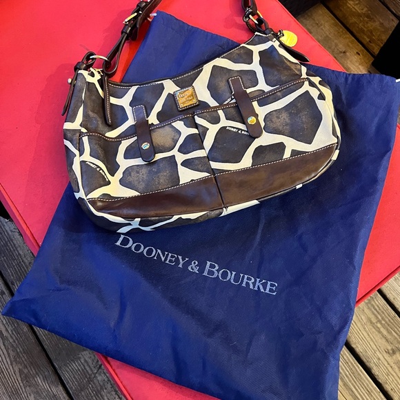 Dooney & Bourke Giraffe Print Shoulder Bag - Picture 1 of 8